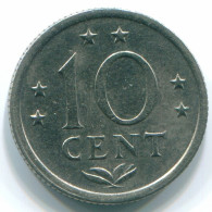 10 CENTS 1971 NIEDERLÄNDISCHE ANTILLEN Nickel Koloniale Münze #S13420.D.A - Antille Olandesi