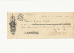 RARE QUITTANCE BANQUE LEHIDEUX - Covers & Documents