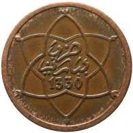 LaZooRo: Morocco 1 Mazuna 1912 XF / UNC - Marruecos