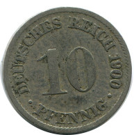 10 PFENNIG 1900 D GERMANY Coin #DB299.U.A - 10 Pfennig