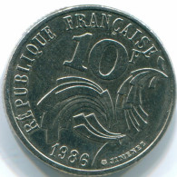 10 FRANCS 1986 FRANKREICH FRANCE Französisch Münze Jimenez UNC #FR1231.6.D.A - 10 Francs