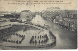 94 - VILLENEUVE SAINT GEORGES - Vue De La Crue De La Seine Fin Janvier 1910 ( Panorama De La Gare /rue De Paris) - Villeneuve Saint Georges