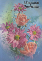FLOWERS Vintage Postcard CPSM #PBZ234.A - Fiori