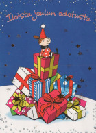 PAPÁ NOEL Feliz Año Navidad GNOMO Vintage Tarjeta Postal CPSM #PBL664.A - Santa Claus