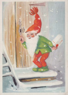 PAPÁ NOEL Feliz Año Navidad Vintage Tarjeta Postal CPSM #PBL439.A - Santa Claus