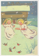 ANGELO Buon Anno Natale Vintage Cartolina CPSM #PBB444.A - Anges