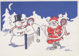 PÈRE NOËL Bonne Année Noël GNOME Vintage Carte Postale CPSM #PBA909.A - Kerstman