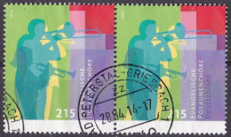 BRD 2014 Mi. Nr. 3065 O/used Waagrechtes Paar (BRD1-6) - Gebraucht