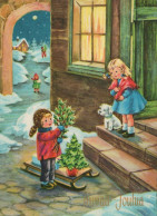 Feliz Año Navidad NIÑOS Vintage Tarjeta Postal CPSM #PAY880.A - New Year
