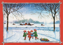 PÈRE NOËL Bonne Année Noël GNOME Vintage Carte Postale CPSM #PAY592.A - Kerstman