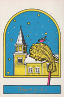 Happy New Year Christmas CHURCH Vintage Postcard CPSM #PAY364.A - New Year