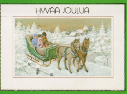 Feliz Año Navidad CABALLO Vintage Tarjeta Postal CPSM #PAY265.A - New Year