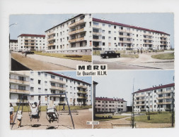 Meru (Oise) Quartier H.L.M. (cp N°1 Combier Multivues) - Meru