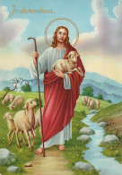 CRISTO SANTO Cristianesimo Religione Vintage Cartolina CPSM #PBP809.A - Jésus