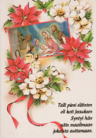 Vergine Maria Madonna Gesù Bambino Natale Religione Vintage Cartolina CPSM #PBP799.A - Maagd Maria En Madonnas