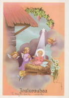 ANGE Noël Bébé JÉSUS Vintage Carte Postale CPSM #PBP290.A - Angels