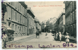 - GAP - ( Hautes-Alpes ) La Rue Carnot, Hôtel Des Postes, Belle Animation, Enfants, écrite, 1907, TTBE, Scans. - Gap