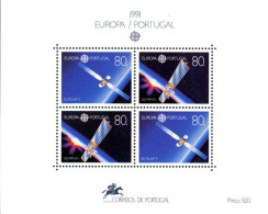 PORTUGAL 1991 - Europa - Satellite Eutelsat II - BF - Blocchi & Foglietti