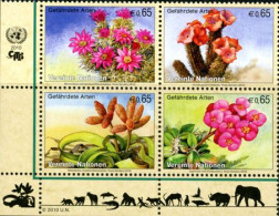 O.N.U. Wenen 2010 - Espèces Menacées - Cactus - 4 V. - Unused Stamps