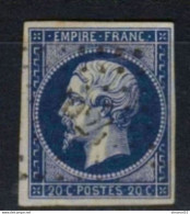 RARE Le VRAI BLEU NOIR N°14Ab LUXE Nuance Authentifiée Et Notée P Scheller Signé Cf Descr - 1853-1860 Napoléon III.