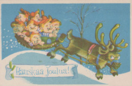 PÈRE NOËL Bonne Année Noël GNOME Vintage Carte Postale CPSMPF #PKG397.A - Santa Claus