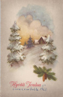 Bonne Année Noël Vintage Carte Postale CPSMPF #PKG227.A - Neujahr