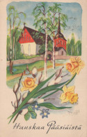 PÂQUES FLEURS Vintage Carte Postale CPA #PKE289.A - Pasqua