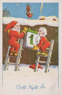 PÈRE NOËL Bonne Année Noël GNOME Vintage Carte Postale CPSMPF #PKD808.A - Santa Claus