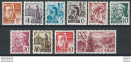 1948 Germania Baden 10v. MNH Unif N. 28/37 - Autres & Non Classés