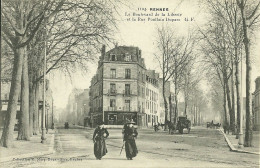 35  RENNES - LE BOULEVARD DE LA LIBERTE ET LA RUE POULLAIN DUPARC (ref 9620) - Rennes