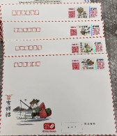 China Cover Self Service Lottery Special 2024-6 Sure Lucky Berry Has Troubles And Wealth, Avocado Ping'an Xile No Pomelo - Enveloppes