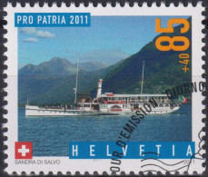 2011 Schweiz Pro Patria, Dampfschiff, Piemonte ⵙ Zum:CH B313, Mi:CH 2204, Yt:CH 2125 - Usados