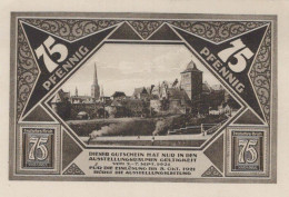 75 PFENNIG 1921 Stadt LÜBECK DEUTSCHLAND Notgeld Banknote #PJ092 - Lokale Ausgaben