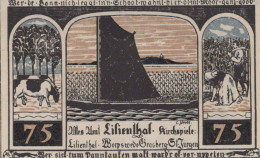 75 PFENNIG 1921 Stadt LILIENTHAL Hanover UNC DEUTSCHLAND Notgeld Banknote #PC238 - Lokale Ausgaben