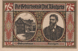 75 PFENNIG 1921 Stadt LENNEP Rhine UNC DEUTSCHLAND Notgeld Banknote #PC149 - Lokale Ausgaben