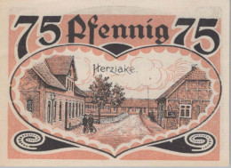 75 PFENNIG 1921 Stadt HERZLAKE Hanover UNC DEUTSCHLAND Notgeld Banknote #PI711 - Lokale Ausgaben