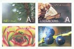 LUXEMBOURG 2002 - Musée Naturel - Fruits-papillon-fleur - 4 V. - Unused Stamps