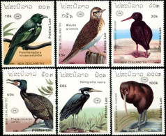 LAOS 1990 - New Zeeland'90 - Oiseaux - 6 V. - Laos