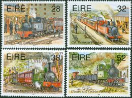 IRLANDE 1995 - Transports: Locomotives à Vapeur - 4 V. - Trains