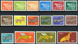 IRLANDE 1968 - Animaux Stylisés - Monnaie Anglaise - 16 V. - Neufs