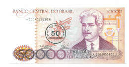 BRAZIL REPLACEMENT NOTE Star*A 50 CRUZADOS ON 50000 CRUZEIROS 1986 UNC P10992.6 - [11] Emissions Locales