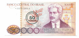 BRAZIL REPLACEMENT NOTE Star*A 50 CRUZADOS ON 50000 CRUZEIROS 1986 UNC P10991.6 - [11] Lokale Uitgaven