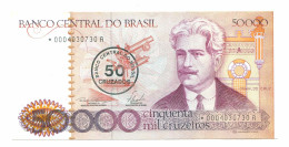 BRAZIL REPLACEMENT NOTE Star*A 50 CRUZADOS ON 50000 CRUZEIROS 1986 UNC P10980.6 - [11] Emissions Locales