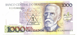 BRASIL 1000 CRUZADOS 1989 UNC Paper Money Banknote #P10871.4 - [11] Emissions Locales
