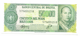 BOLIVIA 50 000 PESOS BOLIVIANOS 1984 AUNC Paper Money Banknote #P10815.4 - Lokale Ausgaben