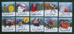 Decemberzegels Weihnachten Christmas Noel NVPH 3799-3808 (Mi 3875-3884) 2019 Gestempeld / USED NEDERLAND / NIEDERLANDE - Oblitérés