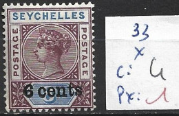 SEYCHELLES 33 * Côte 4 € - Seychelles (...-1976)