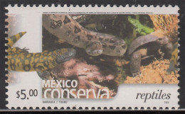 MEXICO 2003 $5 REPTILES Ptg. Perf. 14 On Thick Paper, MNH, Nice Bargain Priced - México