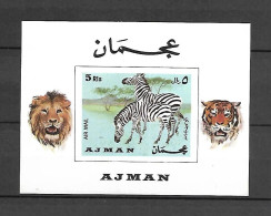 Ajman 1969 Animals IMPERFORATE MS MNH - Andere & Zonder Classificatie