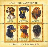ROUMANIE 2005 - Chiens De Chasse - 6 V. - Dogs